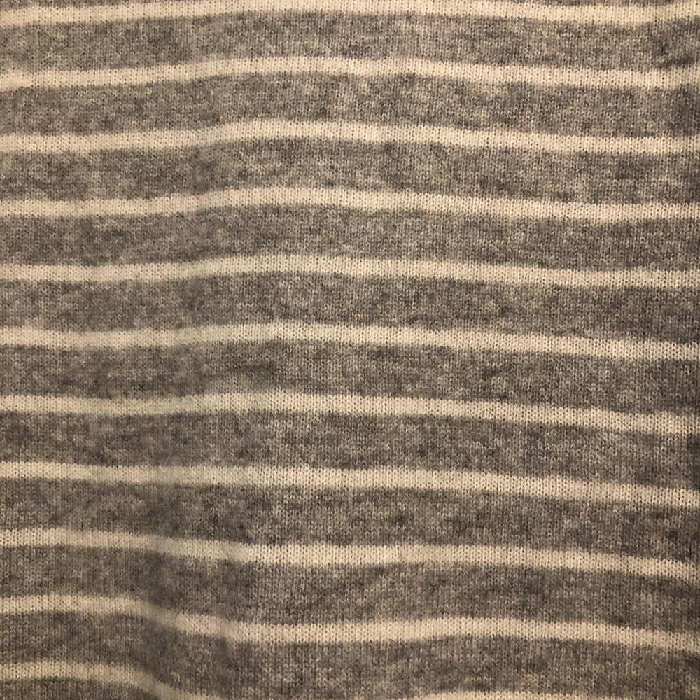 Philosophy Gray and White Striped Cashmere Sweater - Picture 4 of 11